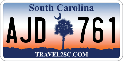 SC license plate AJD761