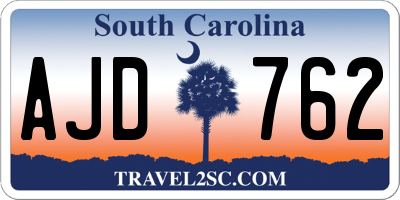 SC license plate AJD762