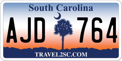 SC license plate AJD764