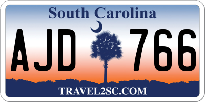 SC license plate AJD766