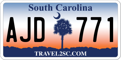SC license plate AJD771