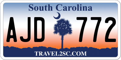 SC license plate AJD772