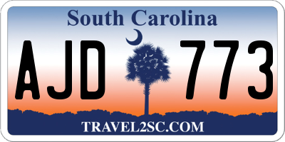 SC license plate AJD773