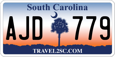 SC license plate AJD779