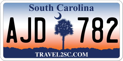 SC license plate AJD782