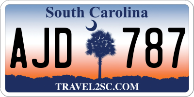 SC license plate AJD787