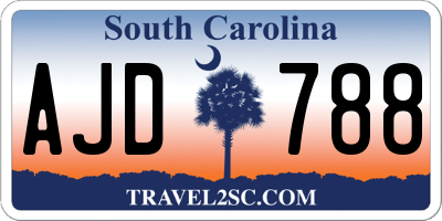 SC license plate AJD788