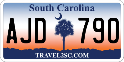 SC license plate AJD790