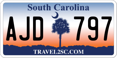 SC license plate AJD797