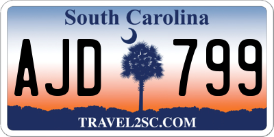 SC license plate AJD799