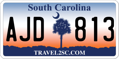 SC license plate AJD813