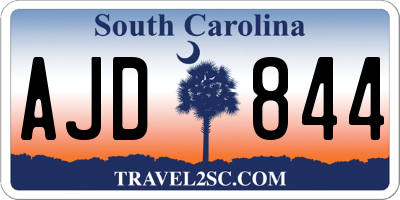 SC license plate AJD844