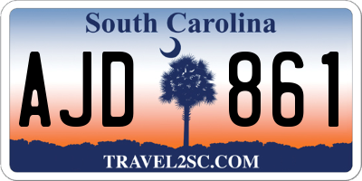 SC license plate AJD861