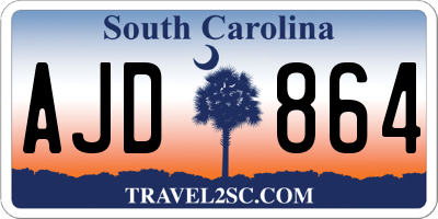 SC license plate AJD864