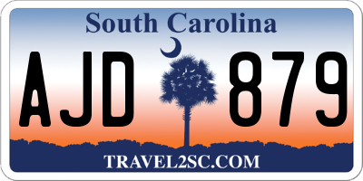 SC license plate AJD879