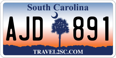 SC license plate AJD891