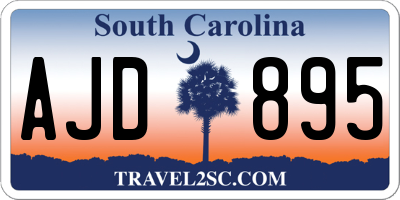 SC license plate AJD895