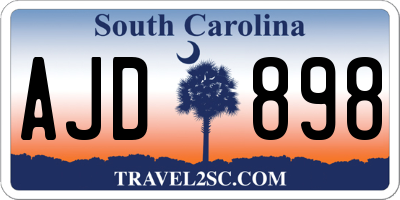 SC license plate AJD898