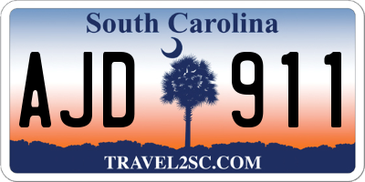 SC license plate AJD911