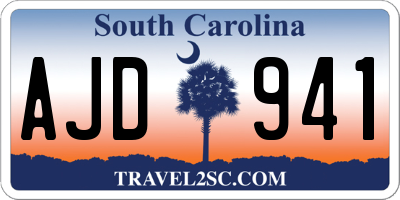 SC license plate AJD941