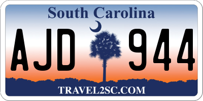 SC license plate AJD944