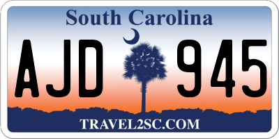 SC license plate AJD945