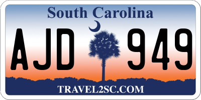 SC license plate AJD949