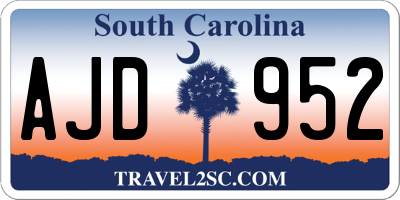 SC license plate AJD952