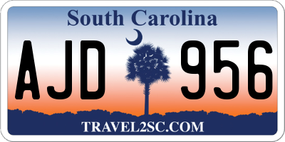 SC license plate AJD956