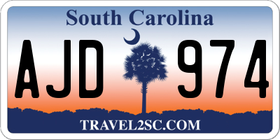 SC license plate AJD974