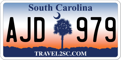 SC license plate AJD979