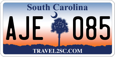 SC license plate AJE085