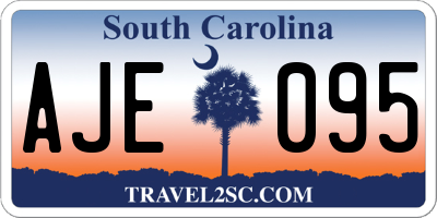 SC license plate AJE095