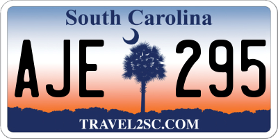 SC license plate AJE295