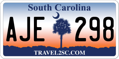 SC license plate AJE298