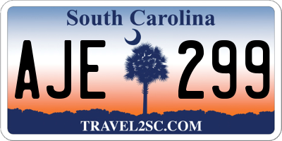 SC license plate AJE299