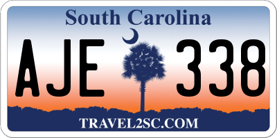 SC license plate AJE338