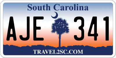 SC license plate AJE341