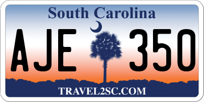 SC license plate AJE350