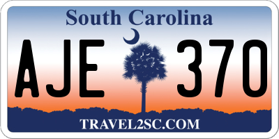 SC license plate AJE370