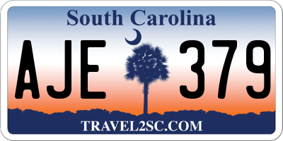 SC license plate AJE379
