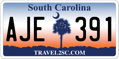 SC license plate AJE391