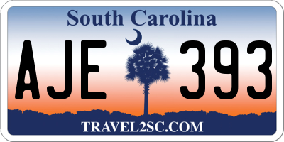 SC license plate AJE393