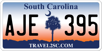 SC license plate AJE395