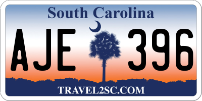 SC license plate AJE396