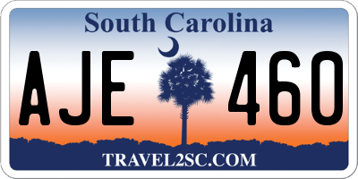 SC license plate AJE460