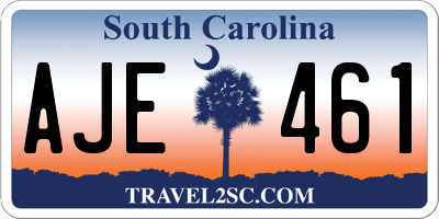 SC license plate AJE461