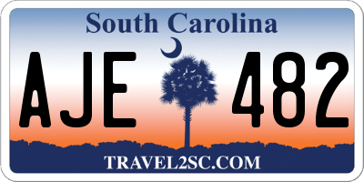 SC license plate AJE482