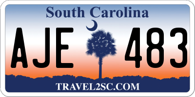 SC license plate AJE483