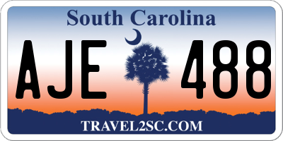 SC license plate AJE488